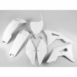 UFO Plastic Kit White Honda CRF450R