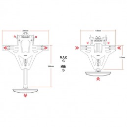 HIGHSIDER Akron-RS PRO License Plate Holder - Ducati Scrambler 800