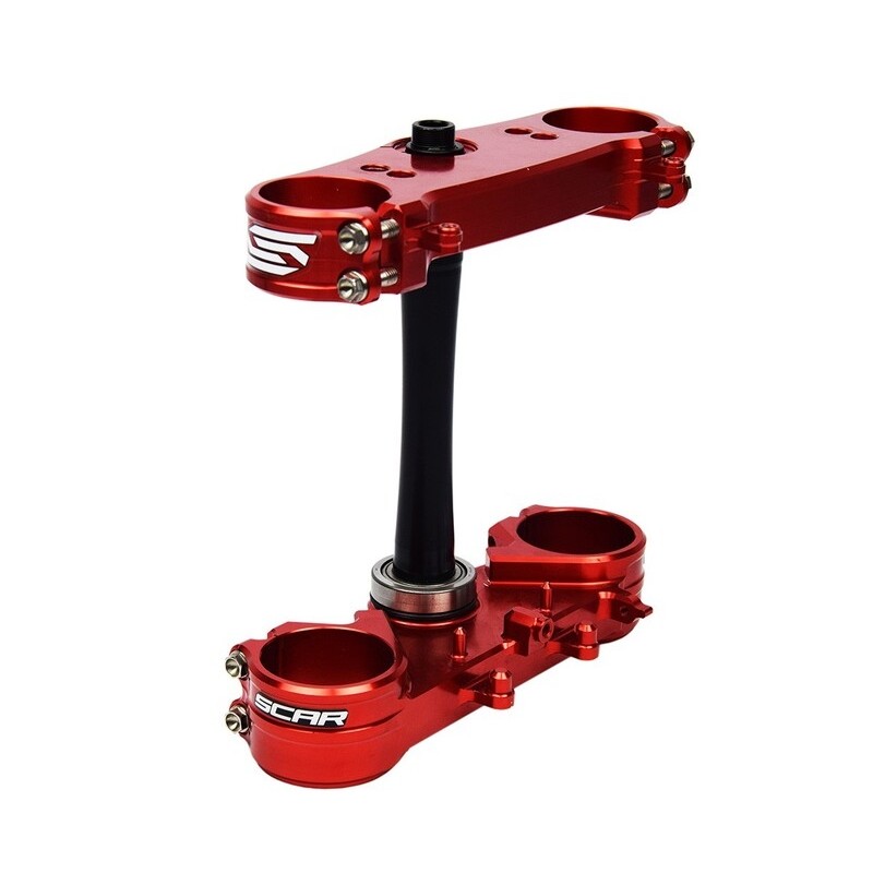 SCAR Triple Clamp Offset 22mm - Red Honda CRF450R