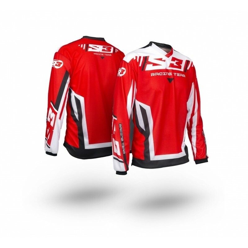 S3 Racing Team Youth Jersey Red/Black Size YXS