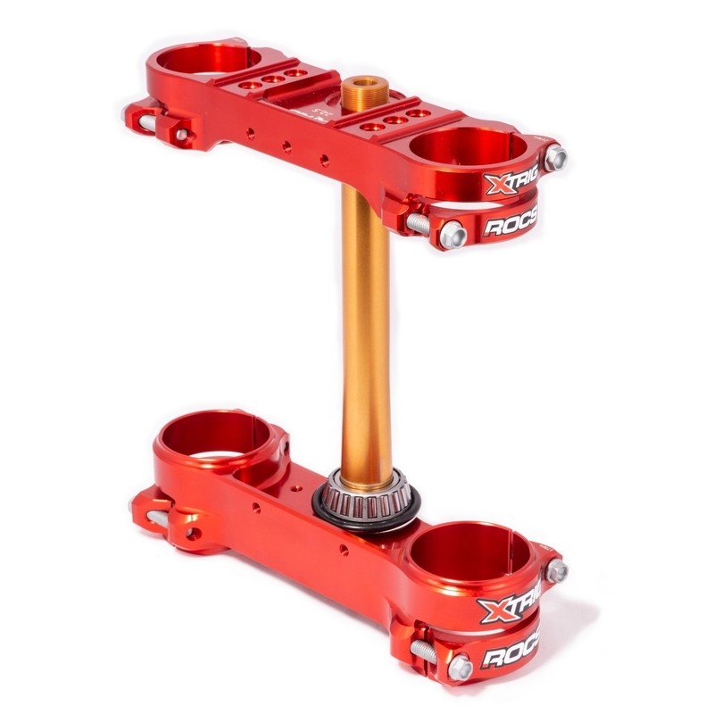 XTRIG Rocs Tech Triple Clamp Red 22,5mm offset