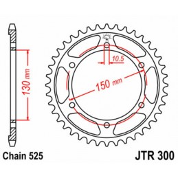 JT SPROCKETS Steel Standard Rear Sprocket 300 - 525