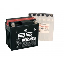 BS BATTERY Battery BTX5L-BS Maintenance Free with Acid Pack