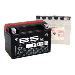 BS BATTERY Battery BTX9-BS Maintenance Free with Acid Pack