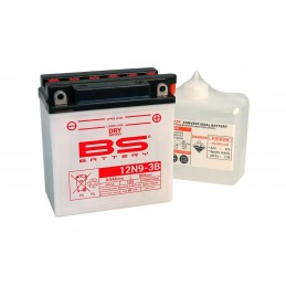 BS BATTERY Battery 12N9-3B Conventional with Acid Pack
