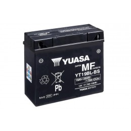 YUASA YT19BL-BS Battery Maintenance Free Delivered with Acid Pack