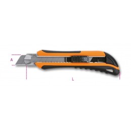 BETA 1771MB Utility Knife 18mm with 6 spare Blades