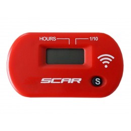 SCAR Hour-meter without Wire Velcro Fixing Red