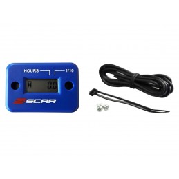 SCAR Hour-meter with Wire Velcro Fixing Blue