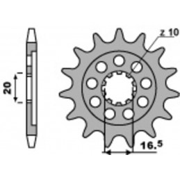 PBR Steel Self-Cleaning Front Sprocket 2117 - 520