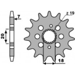 PBR Steel Self-Cleaning Front Sprocket 2158 - 428