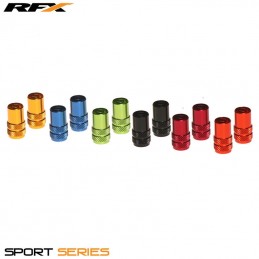 RFX Sport Valve Caps with Valve Key (Black) 2pcs