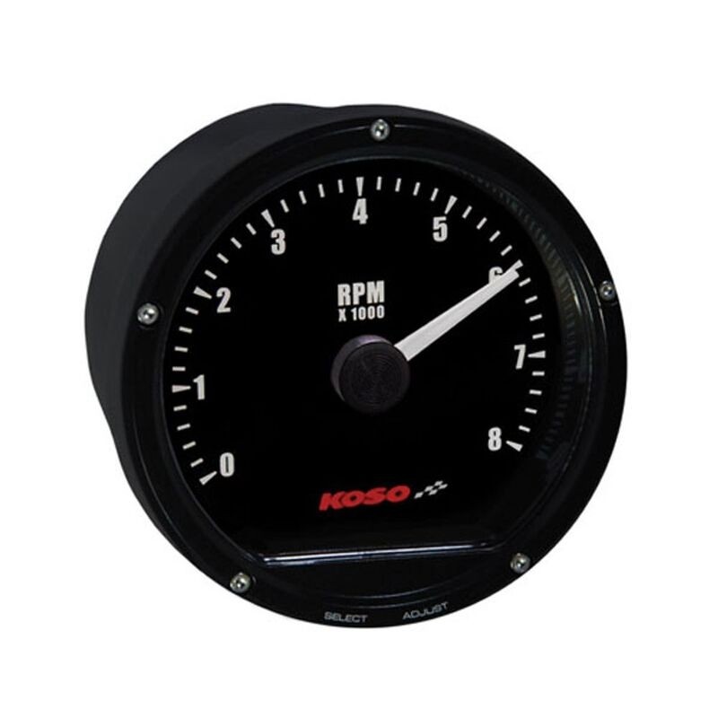 Tachometer KOSO Black face 8000 RPM