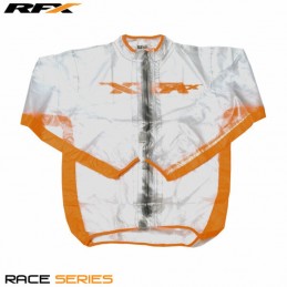 RFX Sport Wet Jacket (Clear/Orange) Size Youth Size XL (12-14)