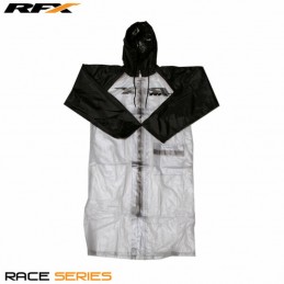 RFX Race Rain Coat Long (Clear/Black) Size Adult 2XLarge