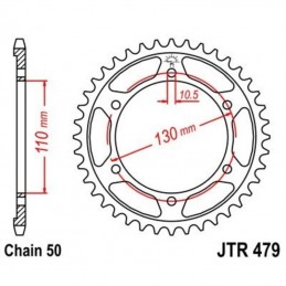 JT SPROCKETS Zinc Standard Rear Sprocket 479 - 530