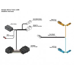 DENALI Plug & Play DialDim Wiring Adapter - Honda Africa Twin 1100