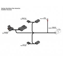 DENALI Plug & Play DialDim Wiring Adapter - Harley Davidson Pan America 1250