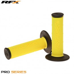 RFX Pro Series Dual Compound Grips Black Ends (Yellow/Black) Pair