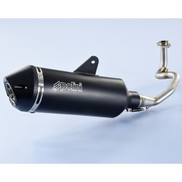 POLINI Maxi-Scooter Full Exhaust System - Black Aluminium Vespa