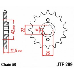 JT SPROCKETS Steel Standard Front Sprocket 289 - 530