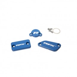 RFX Pro Reservoir Cap Kit Kit (Blue) - KTM SX65/85 (Brembo Brake and Magura Clutch)