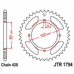 JT SPROCKETS Steel Standard Rear Sprocket 1794 - 428