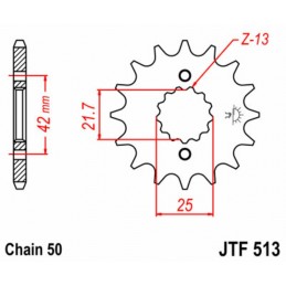 JT SPROCKETS Steel Standard Front Sprocket 513 - 530