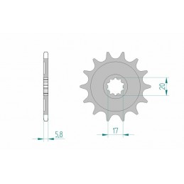 AFAM Steel Self-Cleaning Front Sprocket 24304 - 520