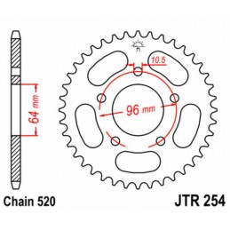 JT SPROCKETS Steel Standard Rear Sprocket 254 - 520