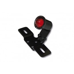 SHIN YO LED taillight Old School TYP3, black, red glass, with number plate holder