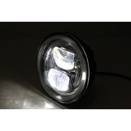 HIGHSIDER LED main headlight insert TYPE 7 with sidelight ring, round, chrome, 5 3/4 inch