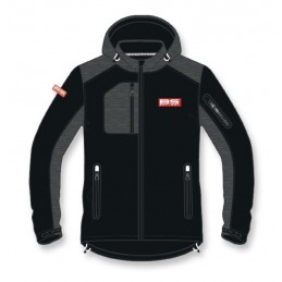 BS BATTERY BS Factory Softshell Jacket - Black/Grey Size XL