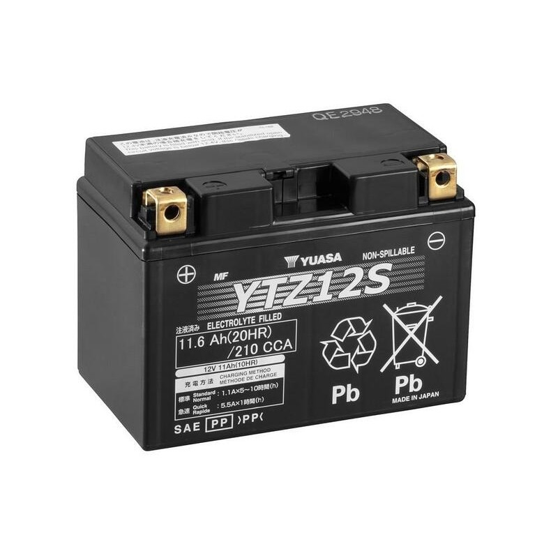 YUASA W/C Battery Maintenance Free Factory Activated - YTZ12S