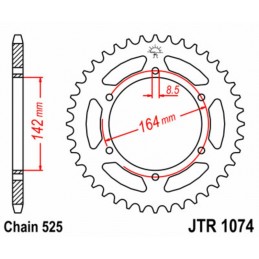 JT SPROCKETS Steel Standard Rear Sprocket 1074 - 525