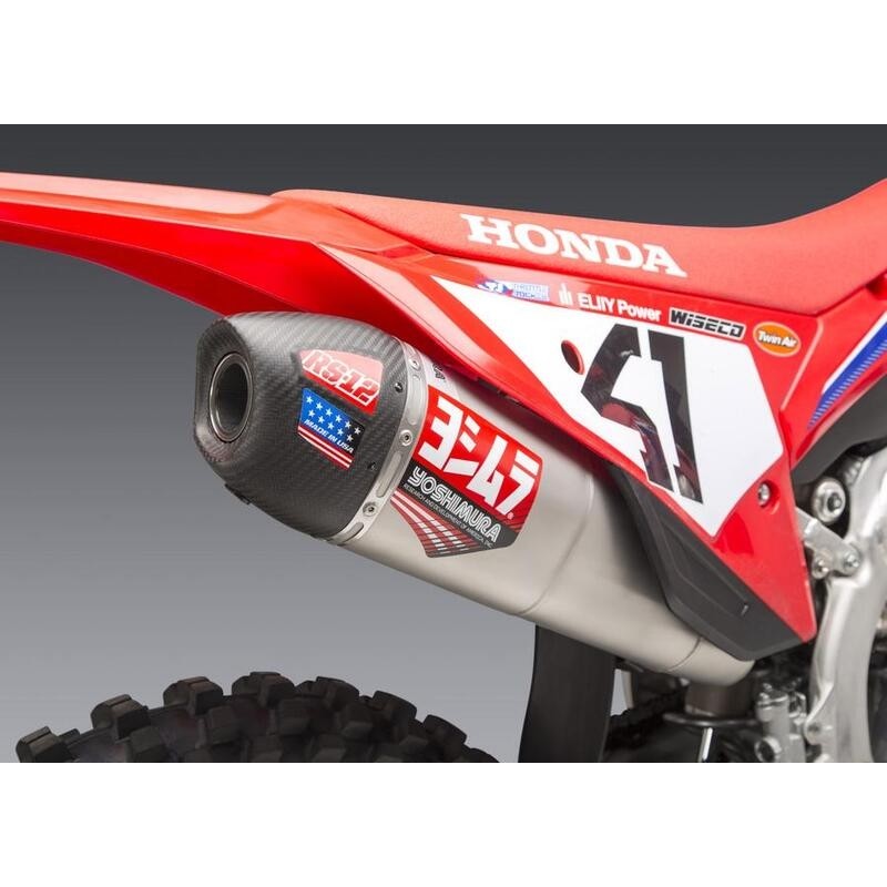 YOSHIMURA RS-12 Signature Series Silencer Stainless Steel/Carbon - Honda CRF250R/RX