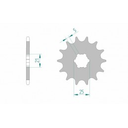 AFAM Steel Self-Cleaning Front Sprocket 30300 - 520