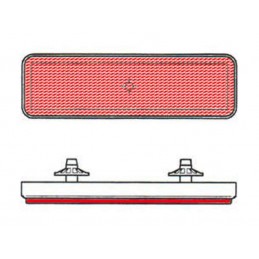 Bihr red rectangular retro-reflector