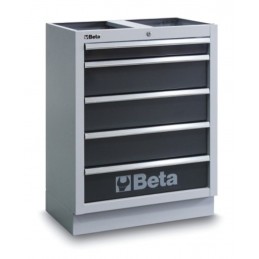 BETA Fixed Module 5 Drawers Grey