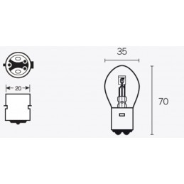 TECNIUM B35 Light Bulbs 12V 35/35W - x10