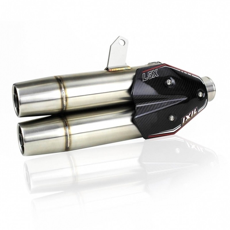IXIL Dual Hyperlow XXL L5X Full Exhaust System Polished Stainless Steel - Kymco AK 550