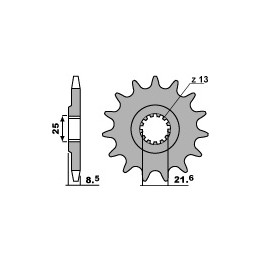 PBR 16-tooth sprocket for 525 KAWASAKI ZX-9R chain
