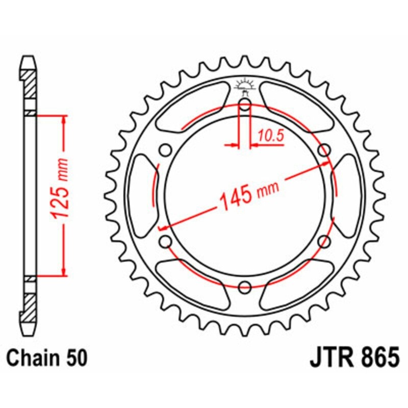 JT SPROCKETS Steel Standard Rear Sprocket 865 - 530