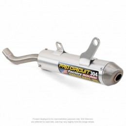 PRO CIRCUIT 304 Muffler Brushed Aluminum/Stainless Steel End Cap Honda CR250R