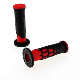 BIHR Vintage Two Tones Grips Full Waffle - Red