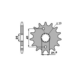 PBR 14-tooth sprocket for 520 Aprilia 250 RS chain