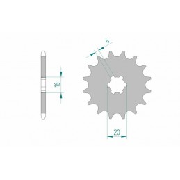 AFAM Steel Self-Cleaning Front Sprocket 30100 - 420