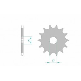 AFAM Steel Self-Cleaning Front Sprocket 21203 - 520