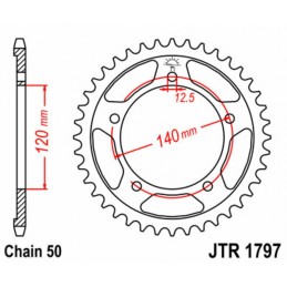 JT SPROCKETS Steel Standard Rear Sprocket 1797 - 530