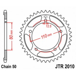 JT SPROCKETS Steel Standard Rear Sprocket 2010 - 530